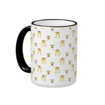 Gullig giraffmodell kaffe muggar