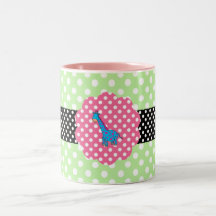 Gullig giraffpolka dots kaffe muggar