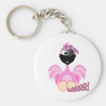 Gullig Goofkins piratflamingo Nyckel Ring