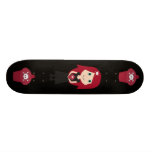 Gullig Goth flicka & muffins med döskallarsvart Skateboard Deck