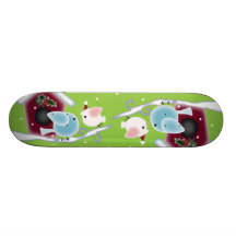 Gullig grön mistletoelove birdsjul skate decks