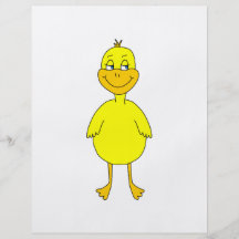 Gullig gul Duck. Personliga Flygblad