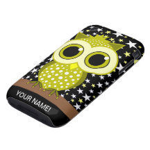 gullig gul prickig uggla iPhone 3 tough cover