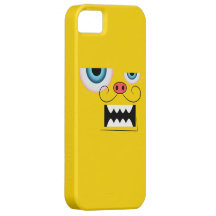 Gullig guld- mustaschmonsterEmoticon iPhone 5 Case-Mate Cases
