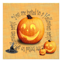 Gullig Halloween (dräkt) partyinbjudan