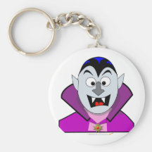 Gullig Halloween tecknadvampyr Nyckel Ring