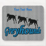 Gullig hund Mousepad för rinnande vinthundar Musmattor