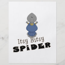 gullig itsy bitsy spindel flygblad