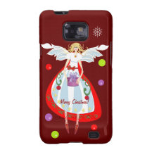 Gullig julängel med giftbox & text galaxy s2 fodral
