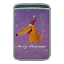 Gullig julhund MacBook sleeves