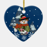 Gullig julprydnad med snögubben juldekoration