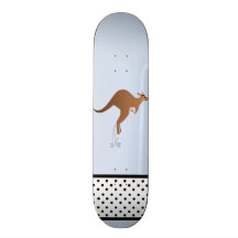 Gullig känguru med bebiset i påse skate board