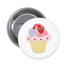 Gullig kärlekmuffin knapp