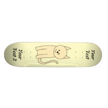 Gullig katt. Blek bärnstensfärgad färg Skate Board