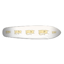 Gullig katt. Blek bärnstensfärgad färg Skateboard Decks