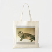 Gullig kattshopping bag tote bags