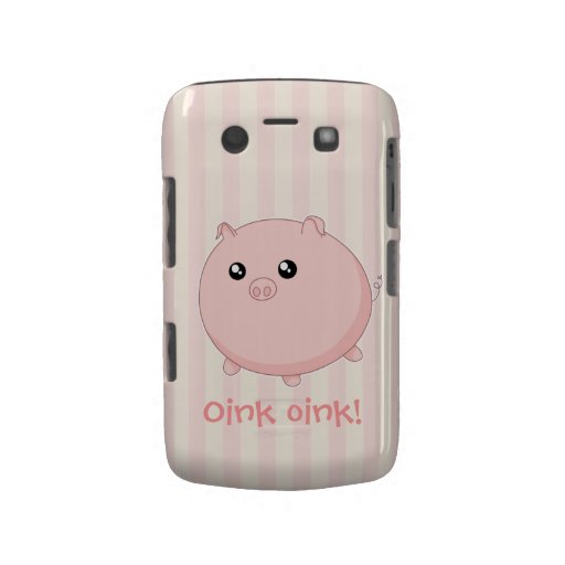 Gullig Kawaii knubbig rosa gris Blackberry Cases
