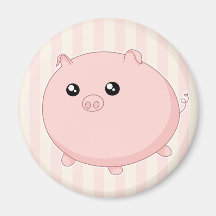 Gullig Kawaii knubbig rosa gris Kylskåpmagneter