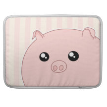 Gullig Kawaii knubbig rosa gris Sleeve För MacBook Pro