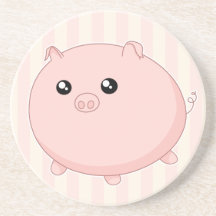 Gullig Kawaii knubbig rosa gris Underlägg
