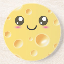 Gullig Kawaii lyckligost Glasunderlägg