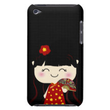 Gullig Kawaii traditionell kinesisk flicka Squeabl Case-Mate iPod Touch Fodral
