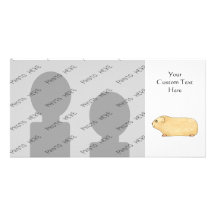 Gullig kräm- Guinea Pig. Anpassade Foto Kort