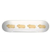 Gullig kräm- Guinea Pig. Skate Board Deck
