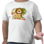 Gullig lejon 2nd födelsedag t-shirts
