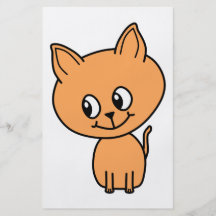 Gullig ljust rödbrun Kitten. Flygblad Designs