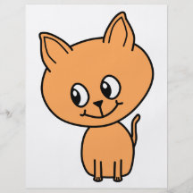 Gullig ljust rödbrun Kitten. Full Färg Flygblad
