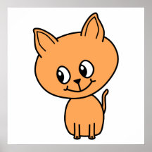 Gullig ljust rödbrun Kitten. Print