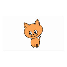 Gullig ljust rödbrun Kitten. Visitkort Mallar