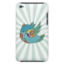 Gullig lycklig fågel barely there iPod cover