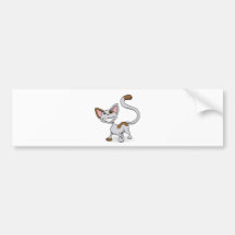 Gullig lycklig katttecknadillustration bildekal
