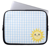 Gullig lycklig sol laptopskydd fodral