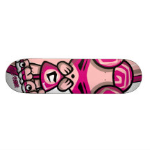 Gullig maskot skateboard