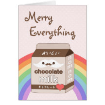 Gullig mjölkmustaschhelgdag kort