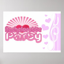 gullig möhippa för rosa hjärtabacheloretteparty print