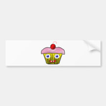 Gullig muffin bildekaler