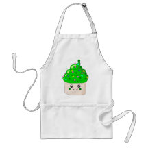 Gullig muffin för grön klöverst patricks day förkläde