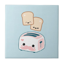 Gullig mustaschToaster Keramiska Plattor