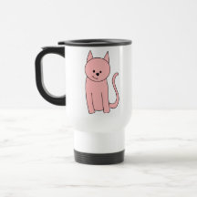 Gullig nätt rosa katt kaffe mugg