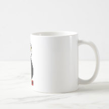 Gullig Nerdy bokmalpingvin Kaffe Mugg
