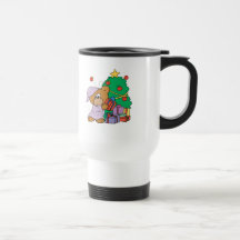 gullig nyfiken julbjörn kaffe kopp