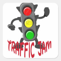 Gullig och rolig design för trafikstockning klistermärken