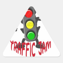Gullig och rolig design för trafikstockning triangle stickers