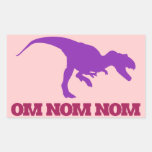Gullig Omnom Dinosaur Rektangelformade Klistermärken