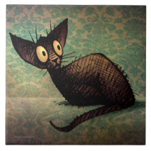 Gullig orientalisk katt kakel