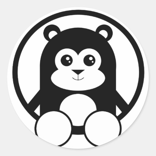 Gullig Panda Klistermärken